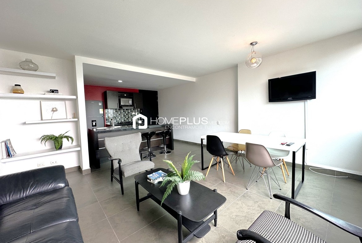 ALQUILER APARTAMENTO AMOBLADO EL POBLADO, MILLA DE ORO, A132, NUEVA ALEJANDRIA 1101