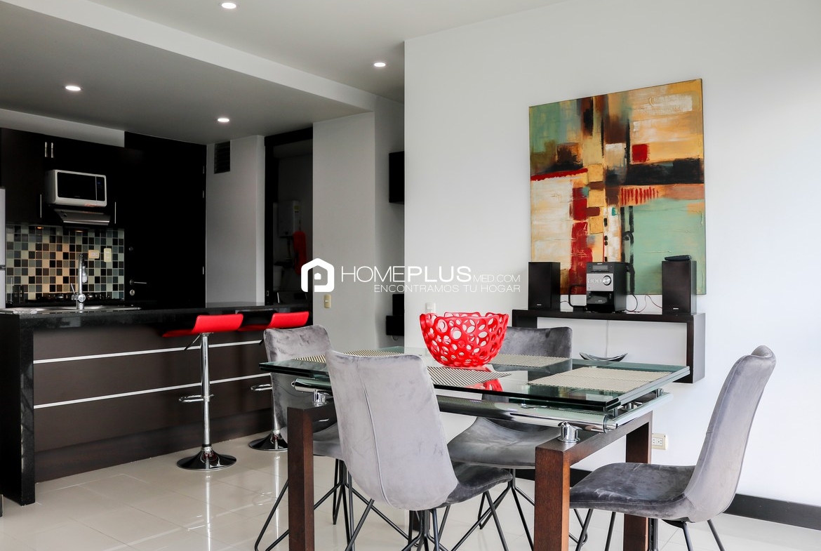 ALQUILER APARTAMENTO AMOBLADO EL POBLADO MILLA DE ORO A286 NUEVA ALEJANDRIA 1404